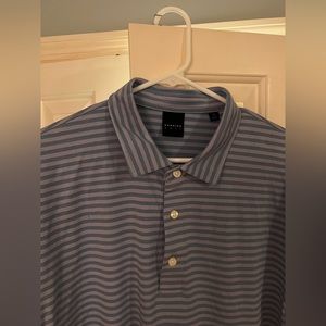 XL men’s Dunning Golf shirt in blue and periwinkle